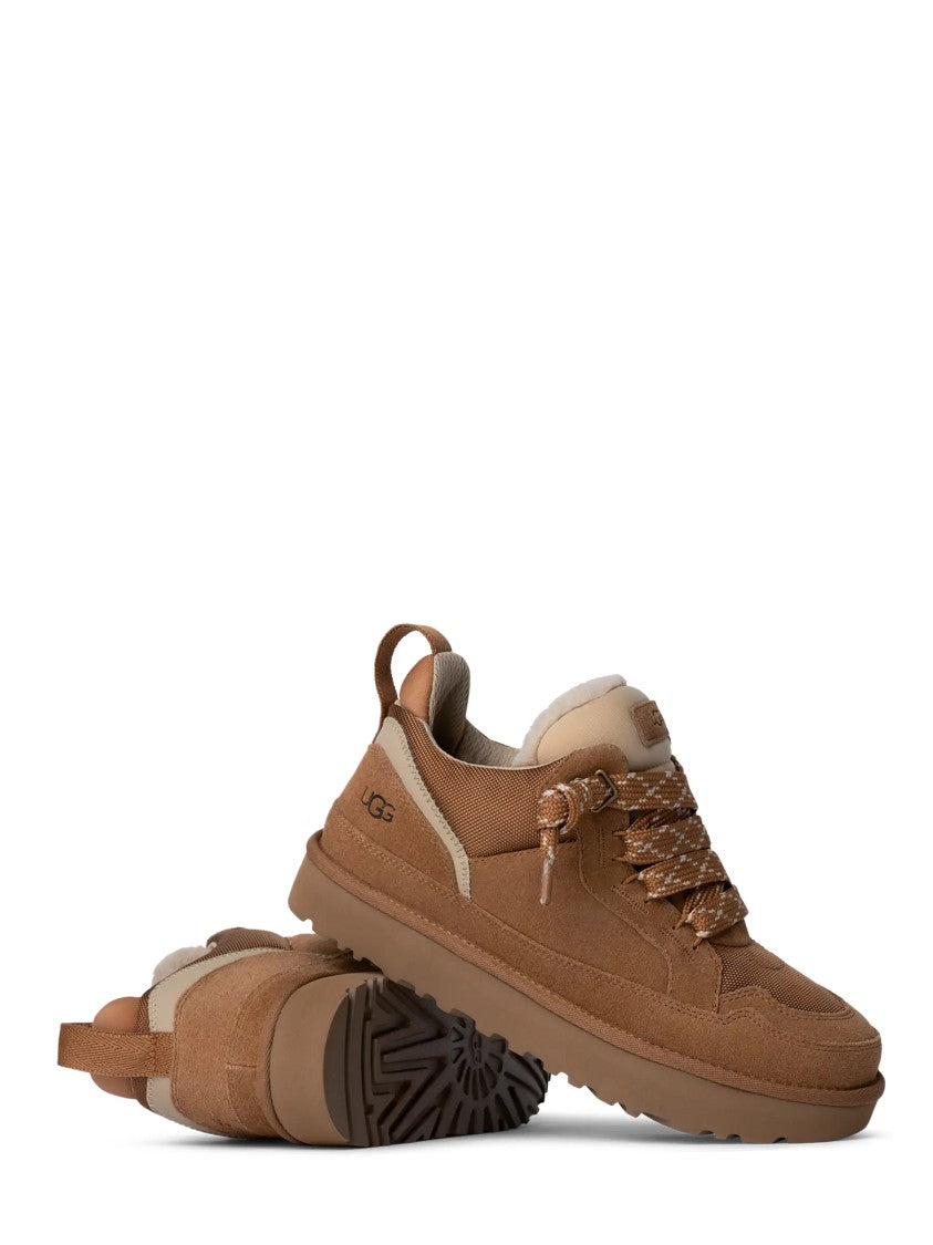 Ugg Low-Top Sneakers With Suede-Like Finish And Textured Laces