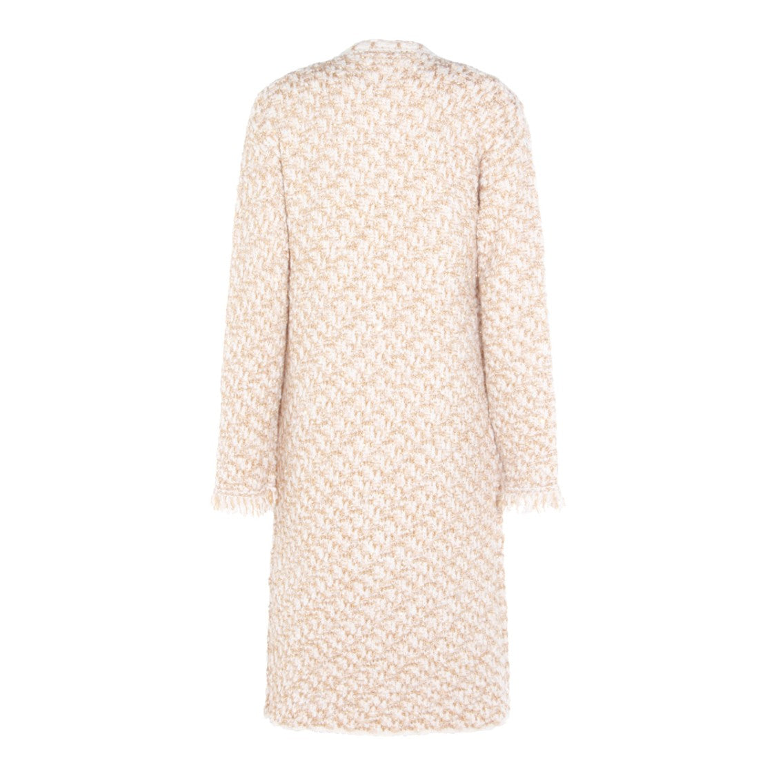Fabiana Filippi Textured Longline Coat With Round Collar