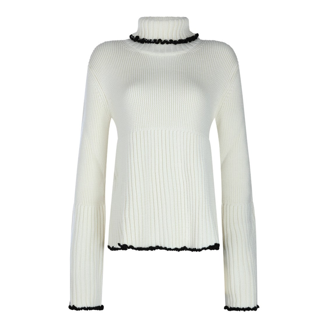 Jil Sander White Wool Knitwear