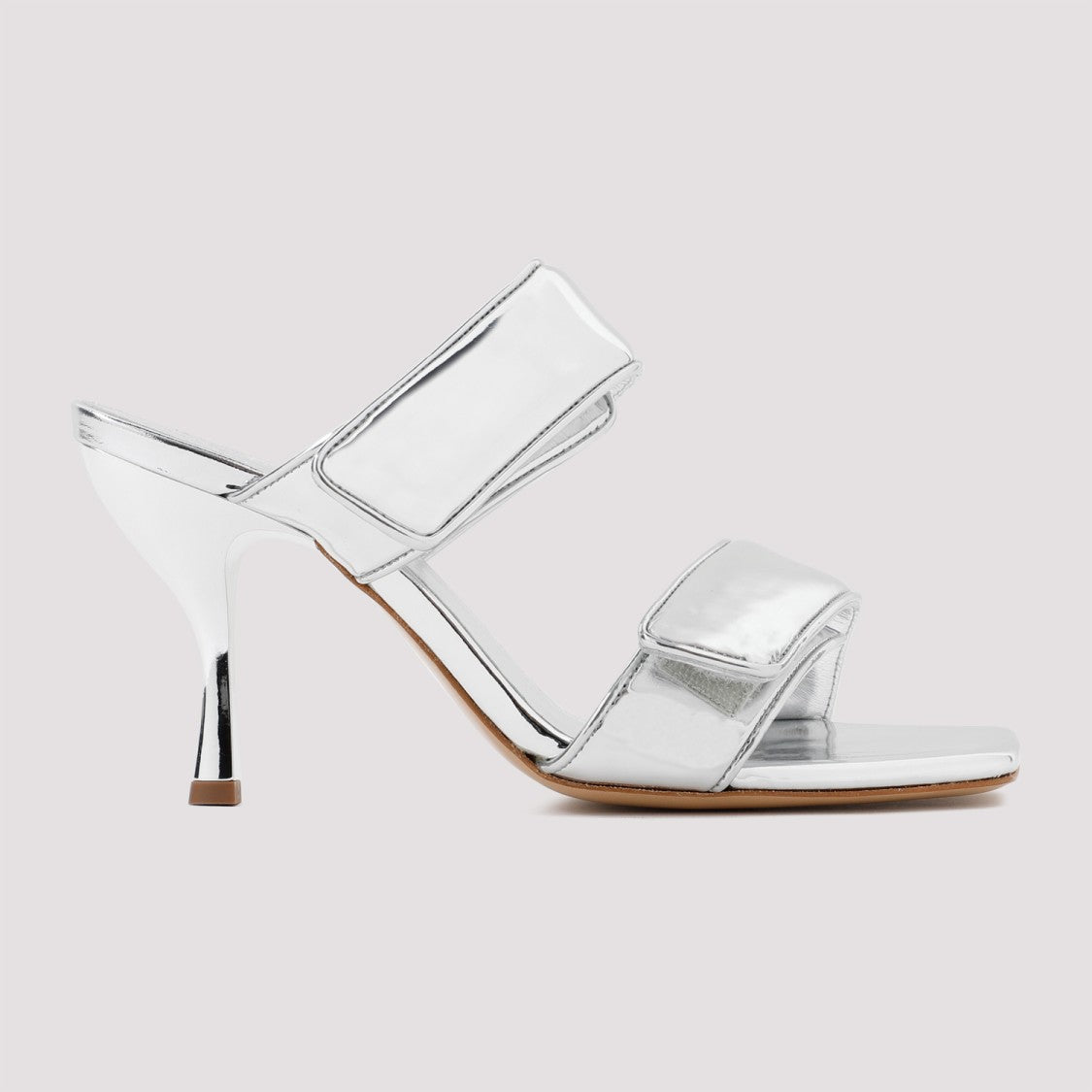 Gia Borghini Metallic Leather Perni Sandals