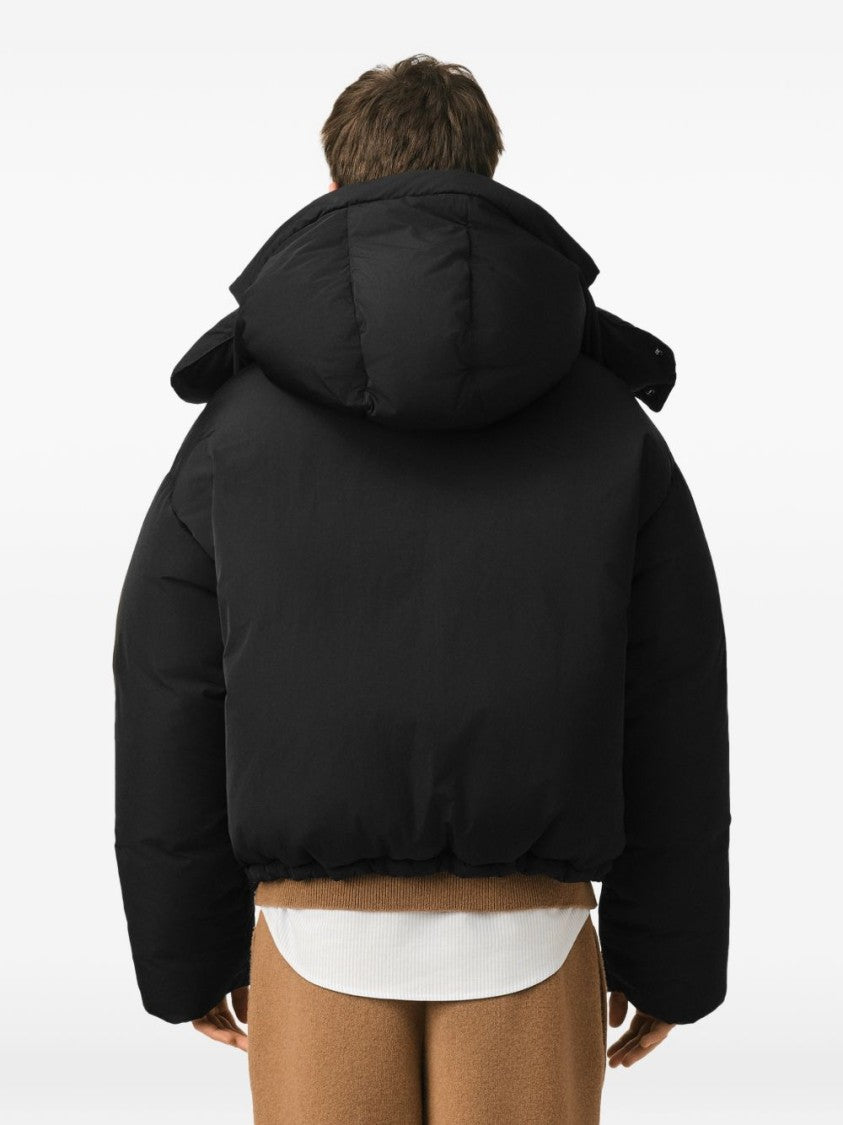 Ami Paris Cropped Puffer Jacket With Detachable Hood