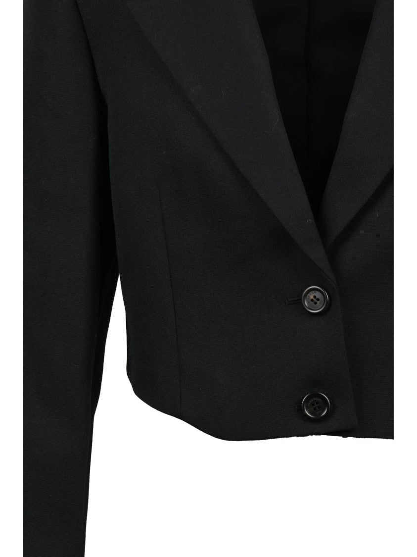 Miss Sixty Black Wool Button Bolero