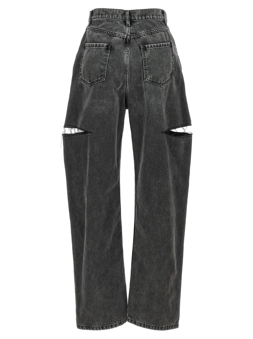 Maison Margiela Vintage Black Wash Side Cut-Outs Jeans