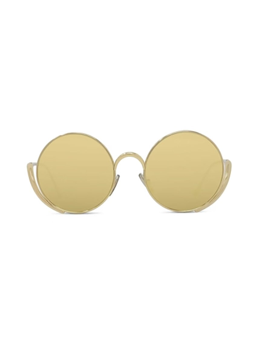 Loewe Lw40187u Oval Amber Metal Sunglasses