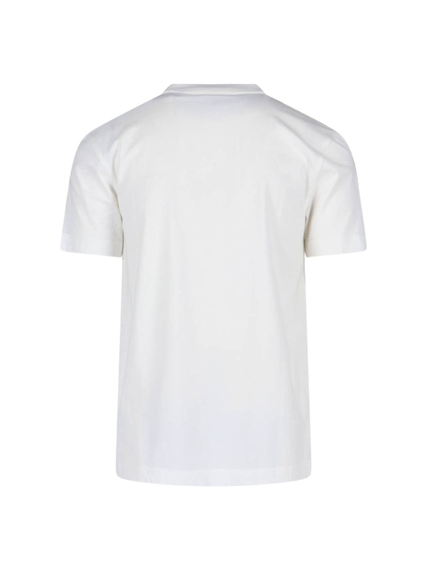 Burberry White Check Cotton T-Shirt