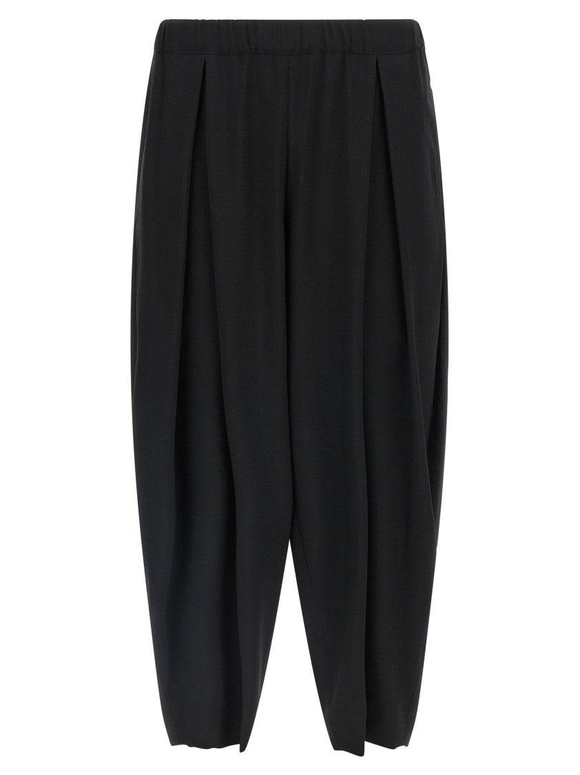 Comme Des Garçons Light Wool Trousers With Egg-Shaped Silhouette