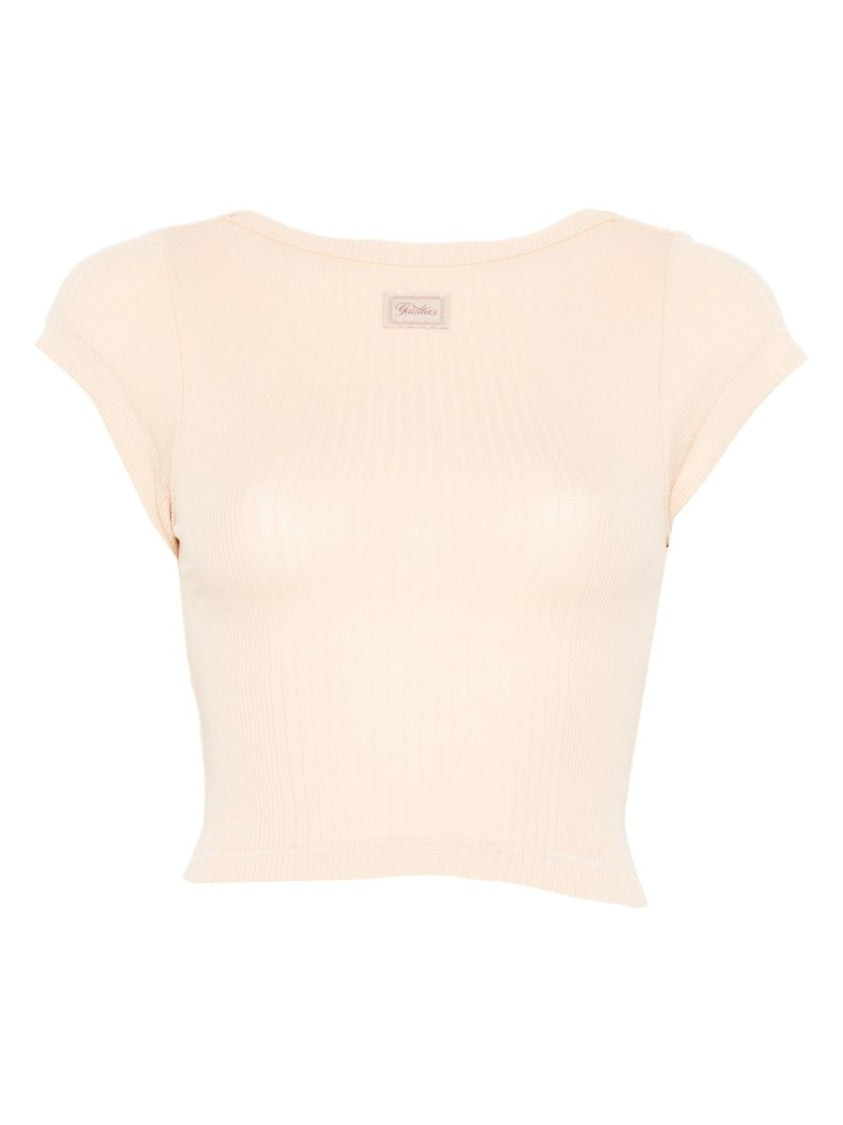 Jean Paul Gaultier Silk And Nylon Blend Drape Top