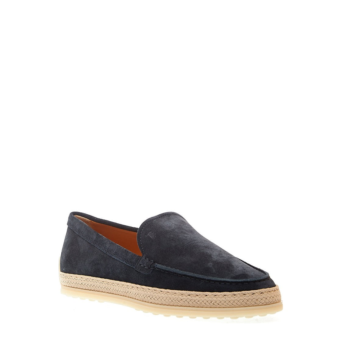 Tod's Blue Suede Slipper With Rope