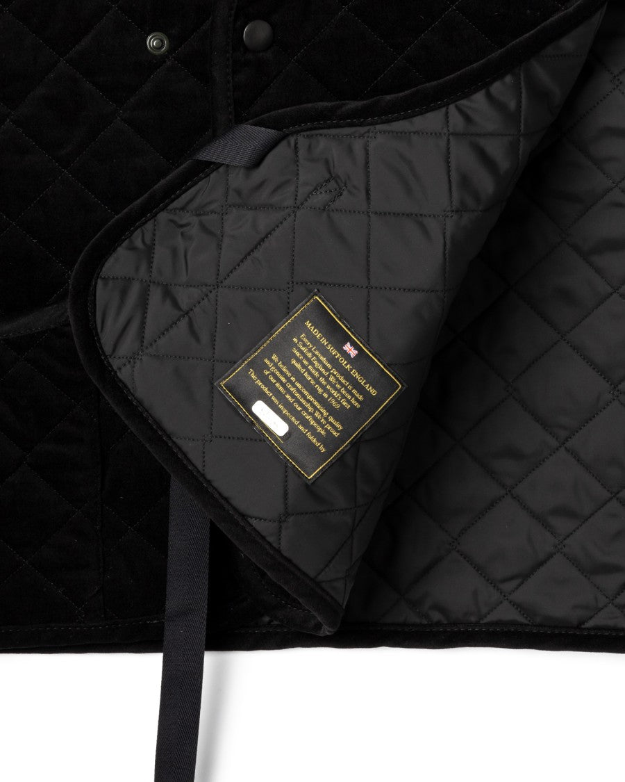 Lavenham A-Line Cropped Velvet Quilted Gilet