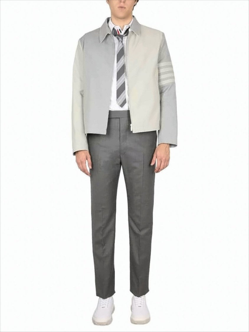Thom Browne Two-Tone Casual Jacket With Structured Silhouette
