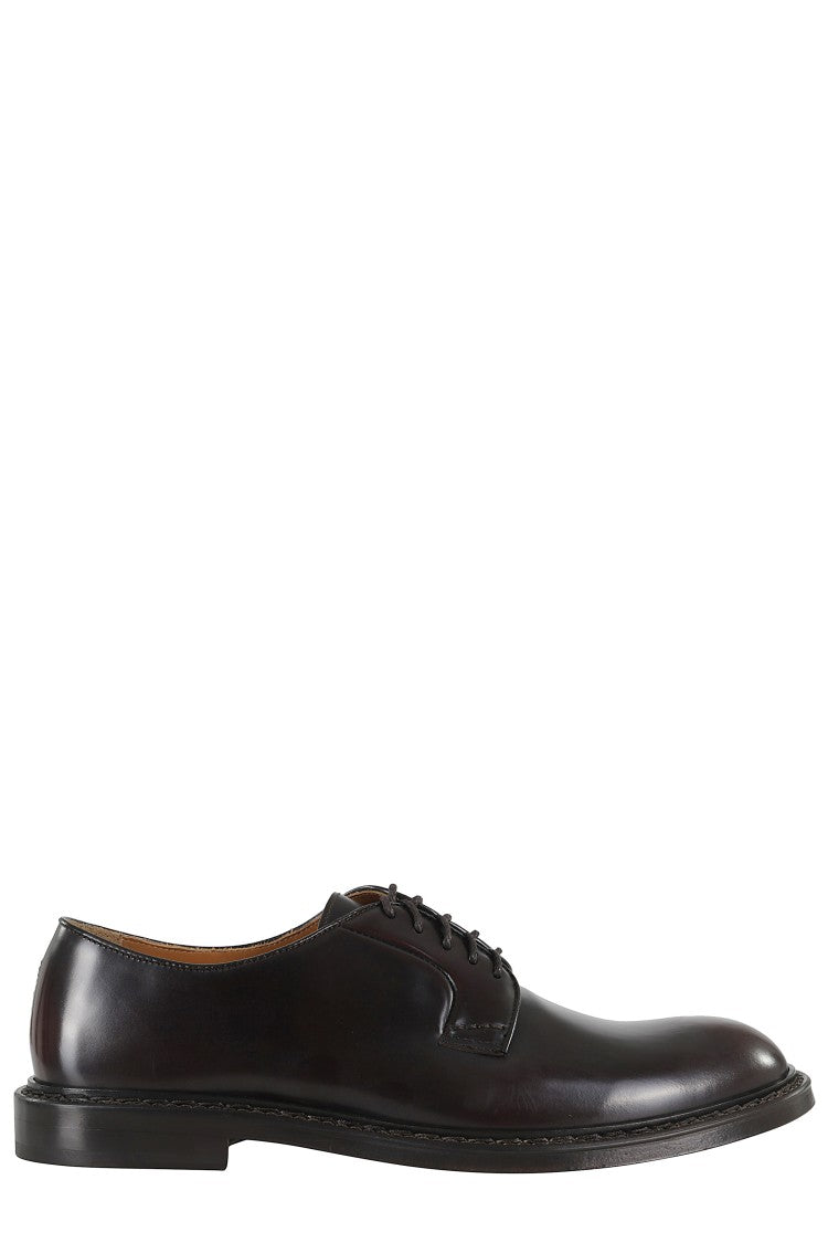 Doucal's Polished Leather Derby Shoes