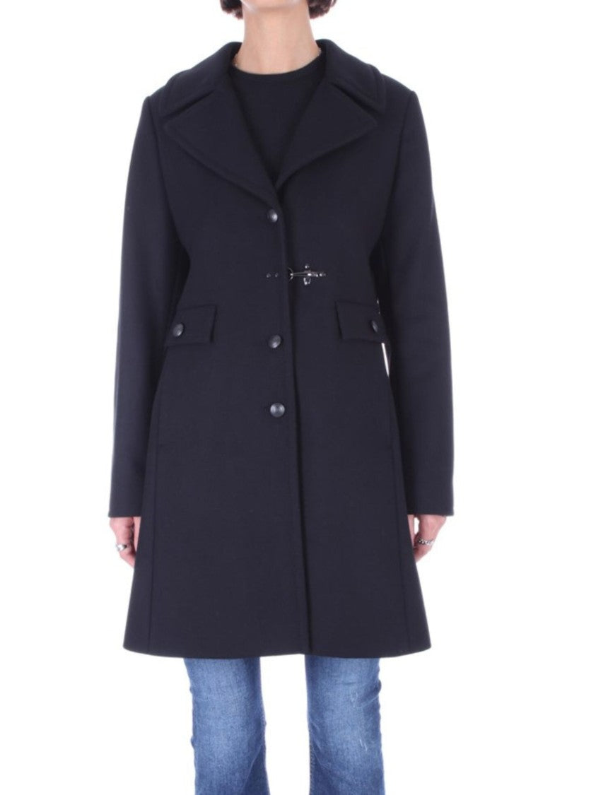 Fay Black Single-Breasted Coat