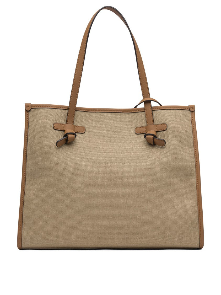 Gianni Chiarini Structured Shoulder Bag With Leather Accents