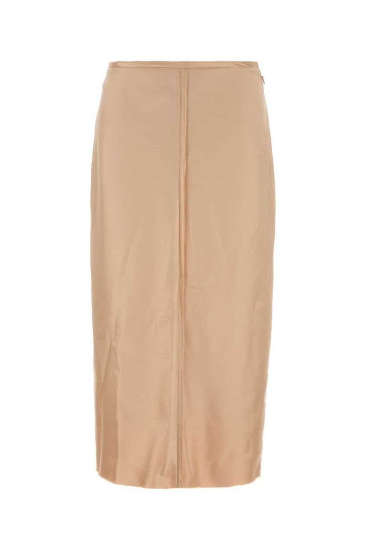 Ami Skin Pink Stretch Satin Skirt