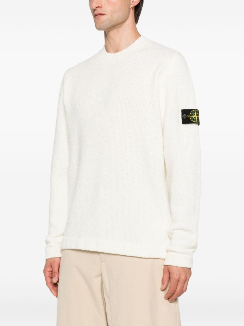 Stone Island Soft Textured Wool-Polyamide Blend Sweater