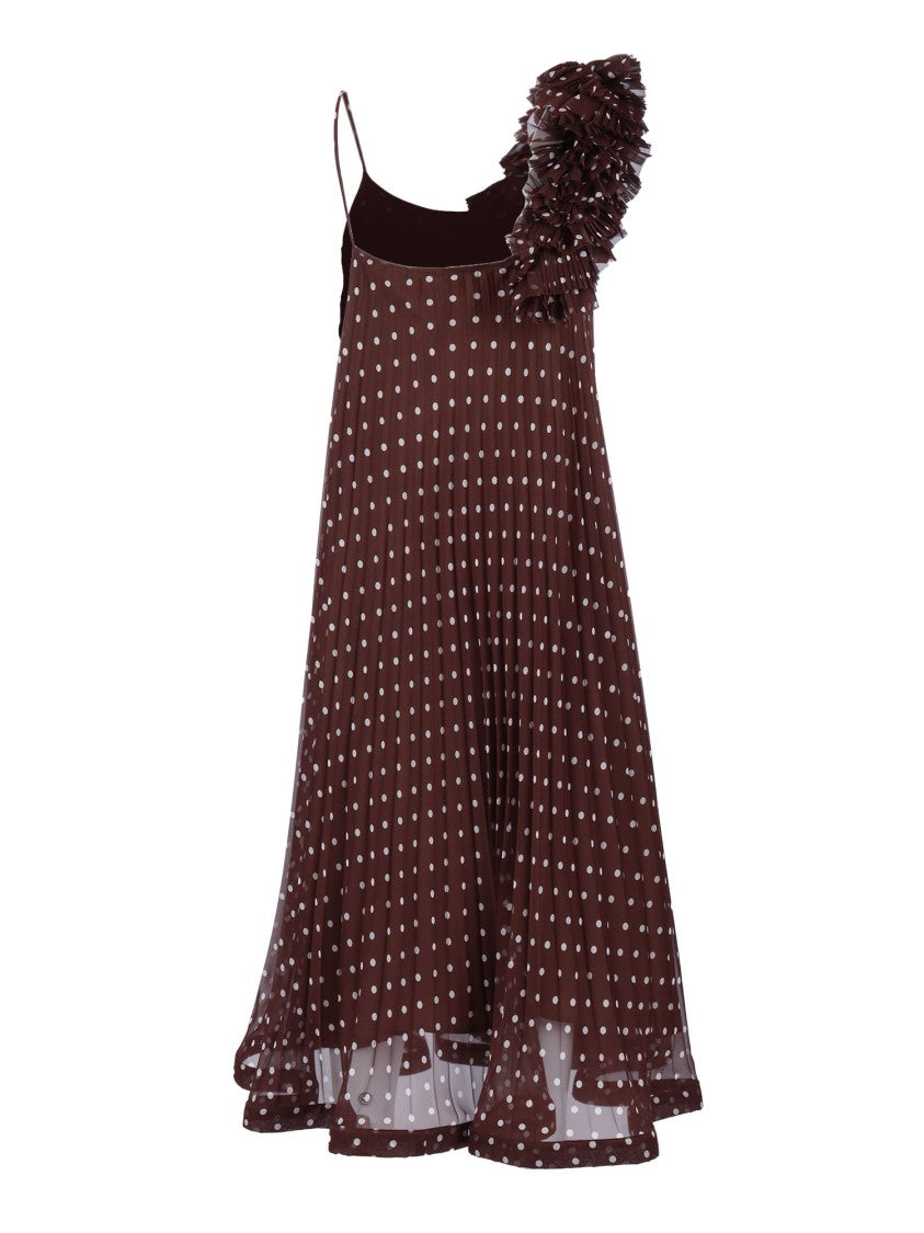 P.A.R.O.S.H. Sleeveless Ruffled Floral Mini Dress