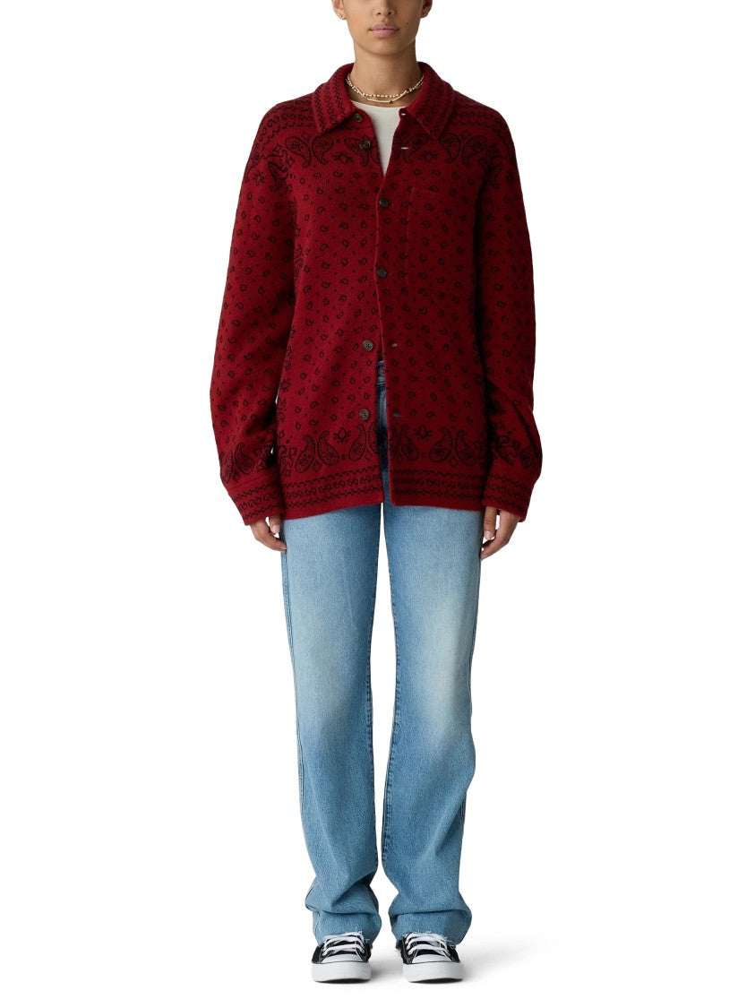 Guest In Residence Paisley Button-Up Cashmere Shirt