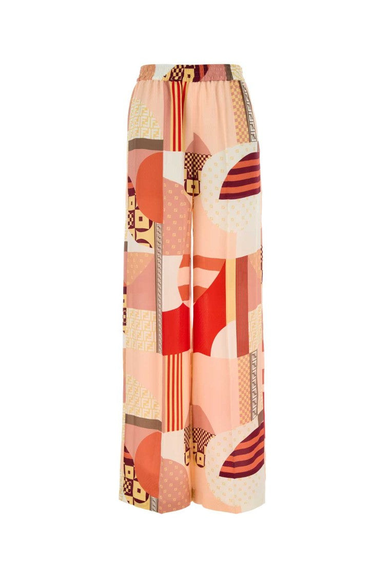 Fendi Printed Crepe Pyjama Pant