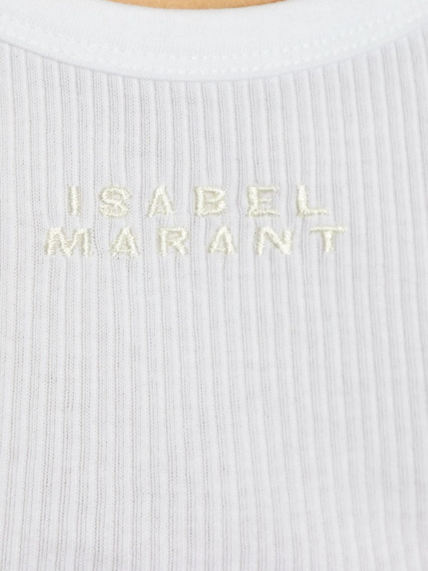 Isabel Marant Thea Tee Shirt Ribbed Flared Top