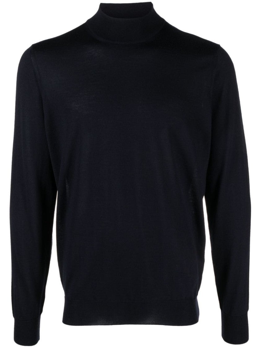Drumohr Navy Blue Turtleneck Sweater