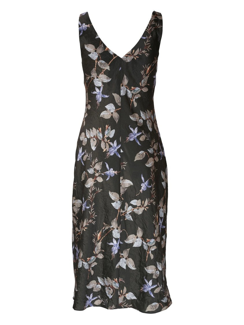 Vince Bellflower Dbl V Nk Slip Dress