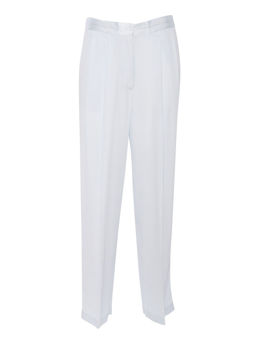 Forte Forte Baggy Satin Trousers With Wide Waistband