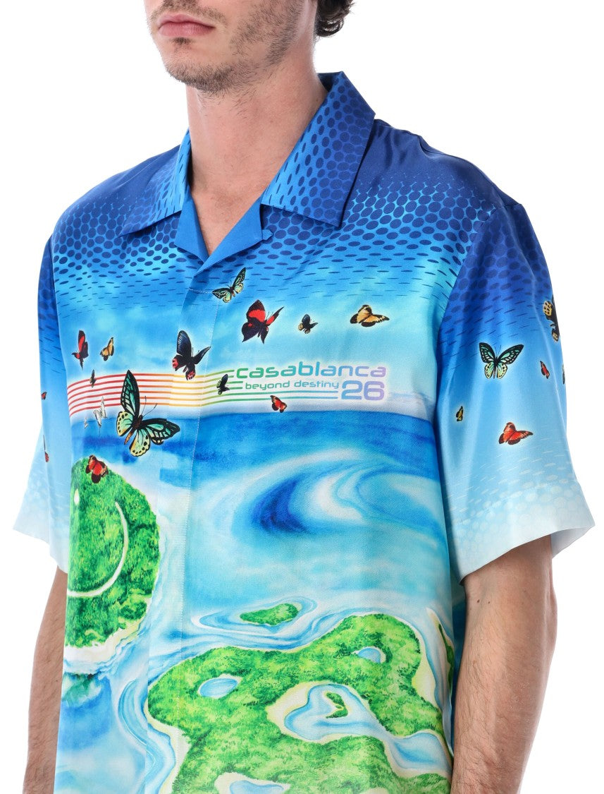 Casablanca Beyond Destiny Multicolor Silk Shirt