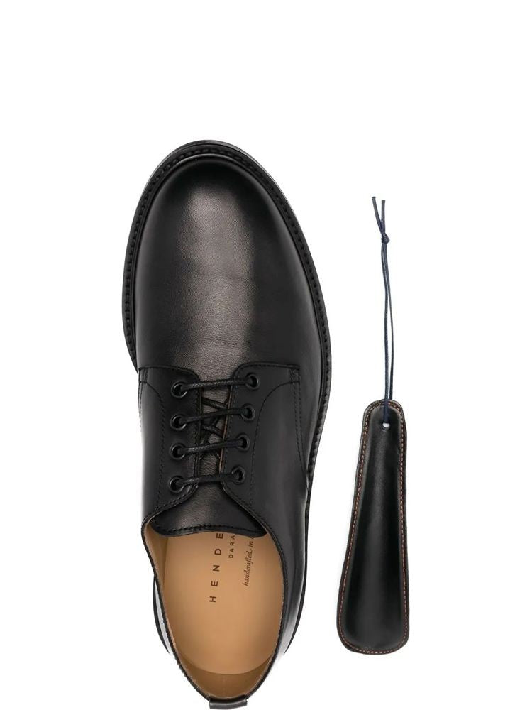 Henderson Black Derby Closed Lace-Up Leather Formal Shoes