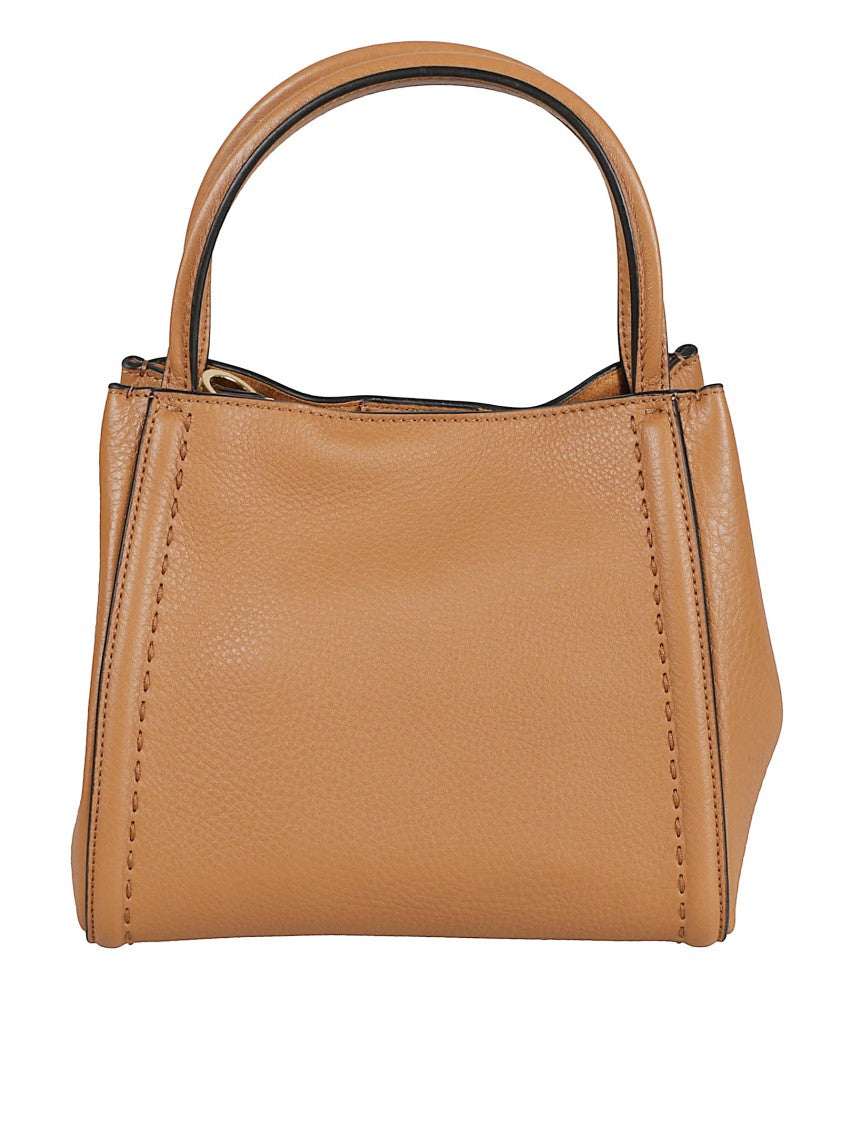 Valentino Garavani Structured Medium Handbag In Grained Calfskin