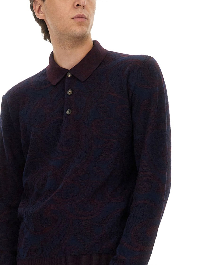 Etro Long-Sleeved Polo Shirt