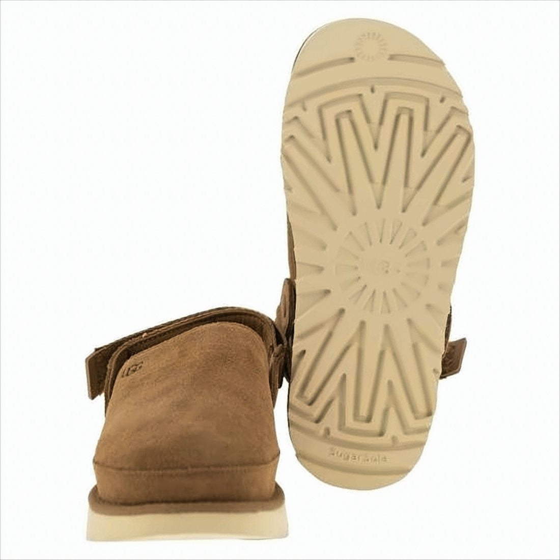 Ugg Closed-Toe Suede Sandals With Slingback Strap