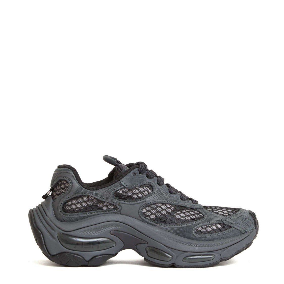 Ash Textured Dragon Sneakers With Air Cushioning