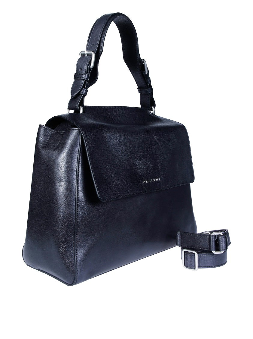Orciani Sveva M Lagoon Smooth Leather Shoulder Bag
