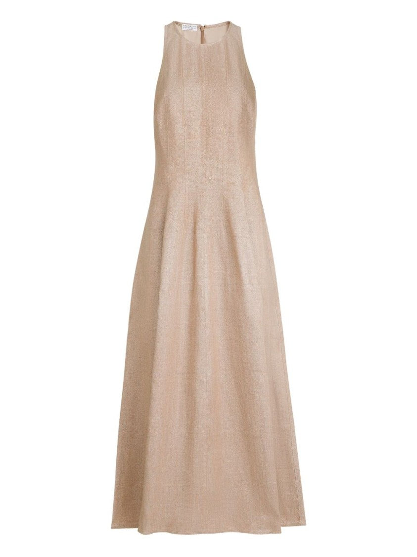 Brunello Cucinelli Fitted Sleeveless Maxi Dress