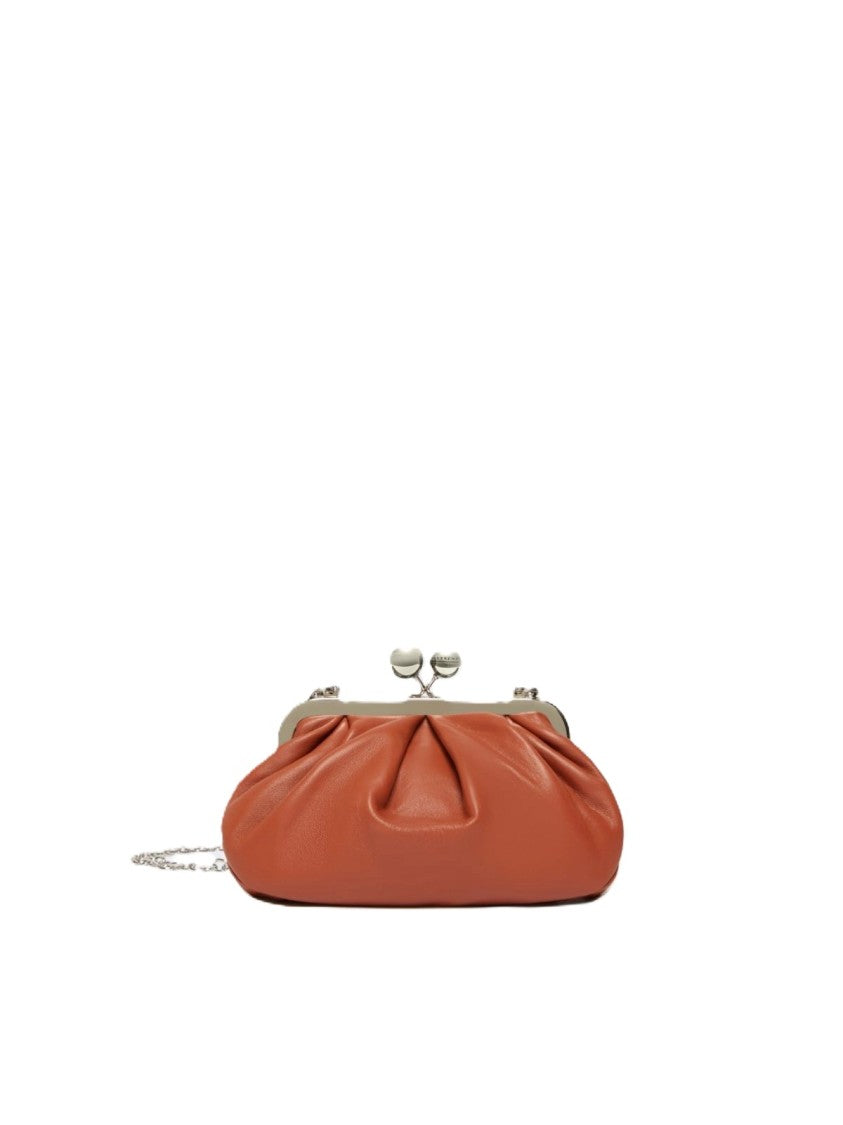 Max Mara Prati Shoulder Bag In Warm Rust Leather