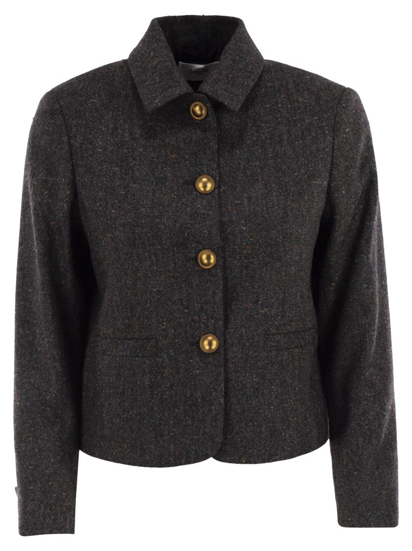 Saulina Aria - Shirt-Style Jacket In Wool And Cashmere