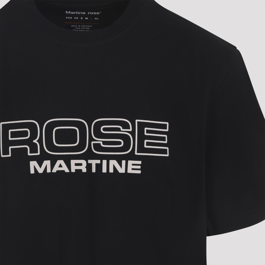 Martine Rose Black Short-Sleeve T-Shirt With Bold Front Print