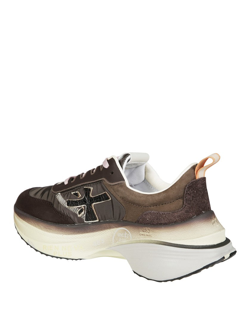 Premiata Low-Profile Sneaker In Dark Brown