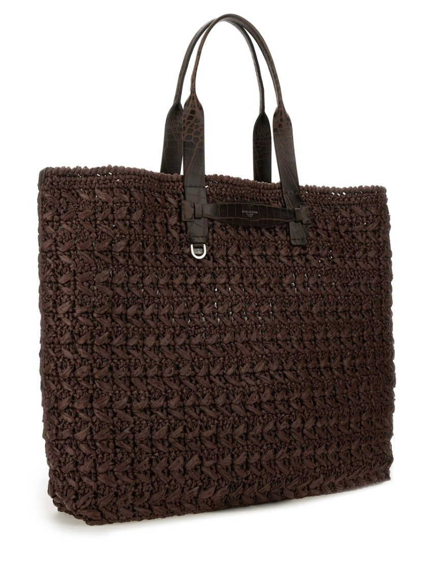 Dolce & Gabbana Woven Mesh Shopping Bag