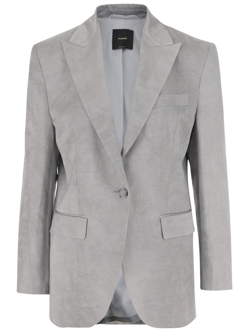 Pinko Viscose Blend Single-Breasted Blazer