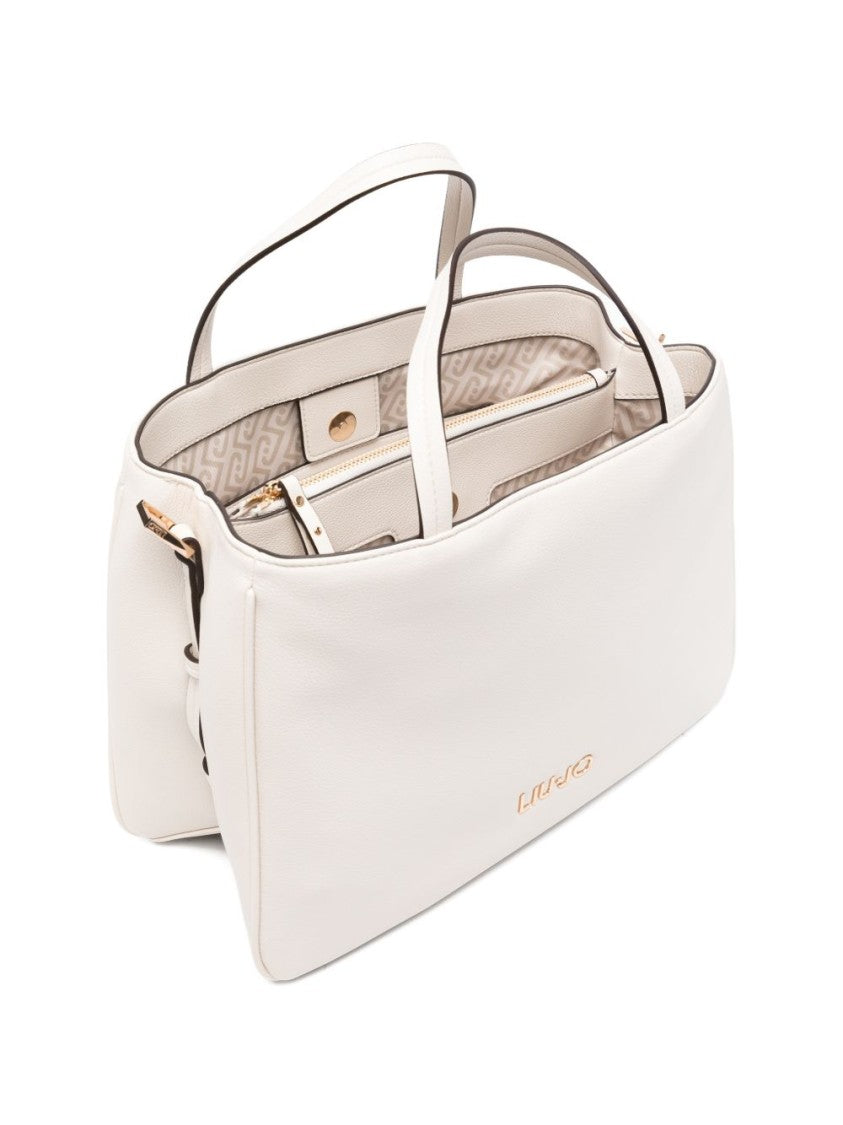 Liu Jo Cream White Logo Shoulder Bag