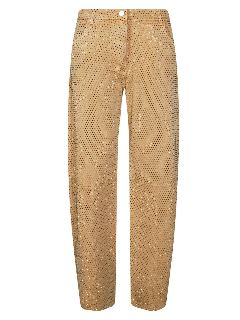 Elisabetta Franchi Straight-Leg Perforated Jeans