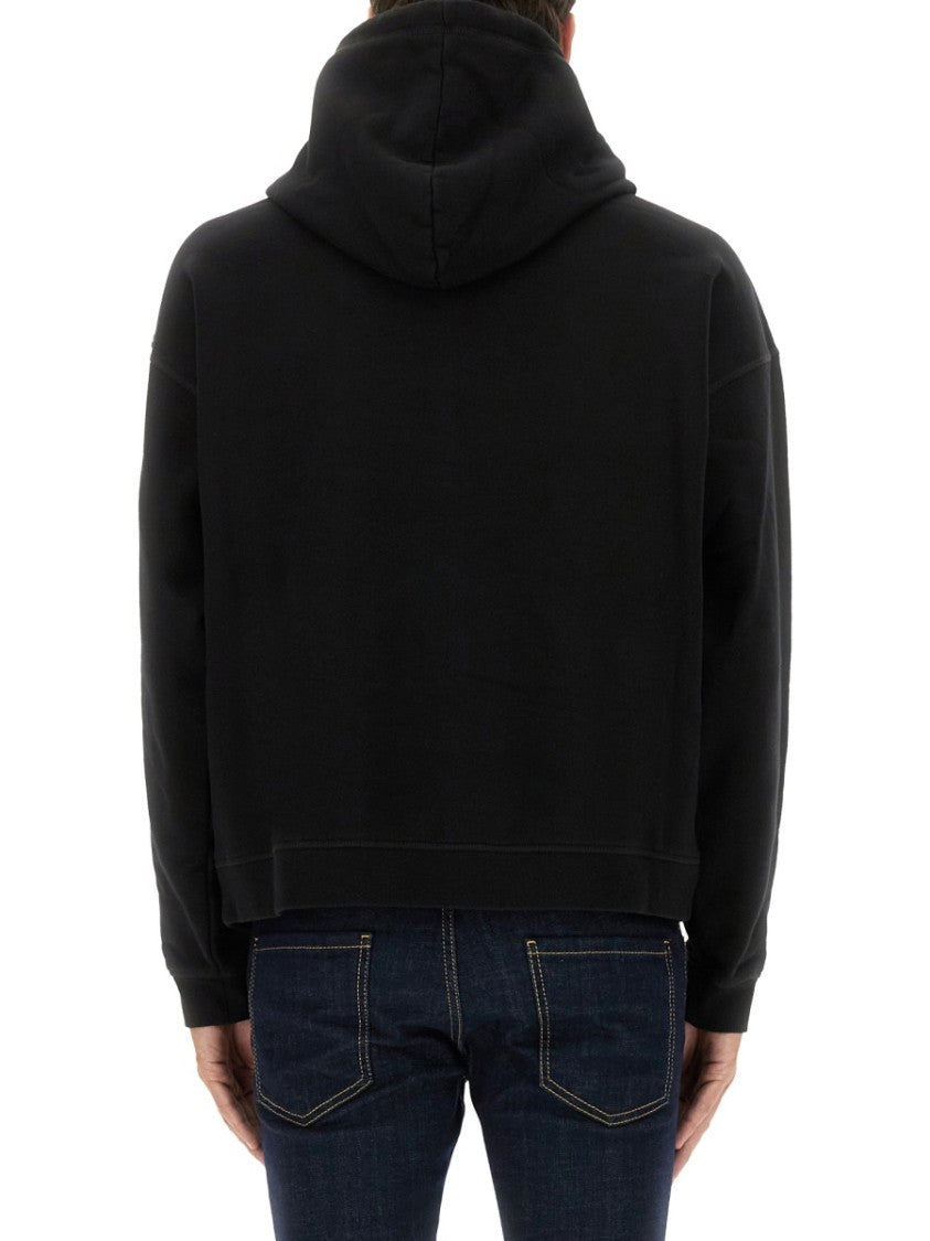 Dsquared2 Relaxed Fit Hooded Sweatshirt With Heritage Print