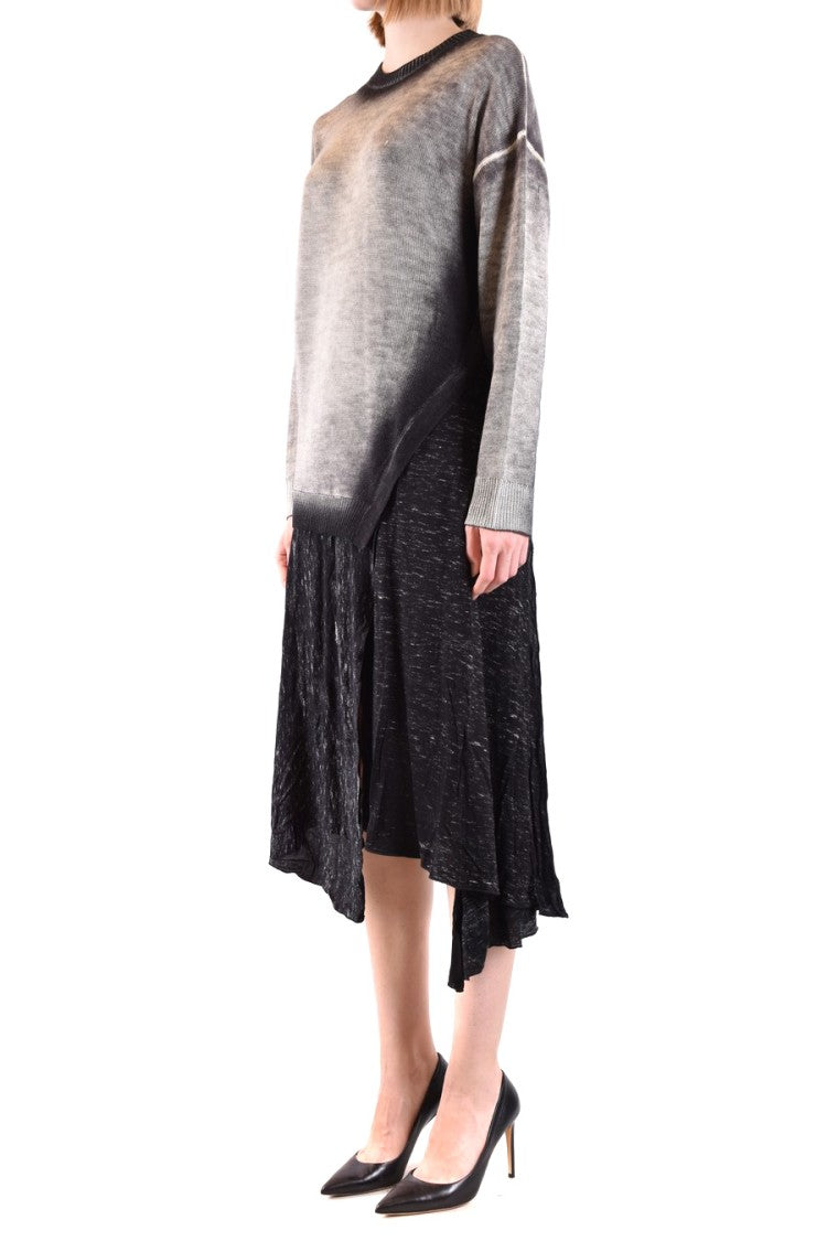 Diesel Gradient Grey Knit Top Black Skirt