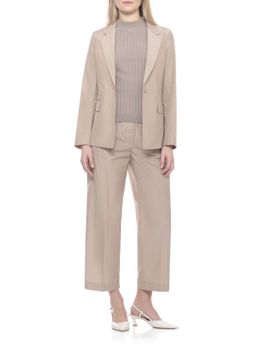 Peserico Beige Wool Single Breasted Blazer
