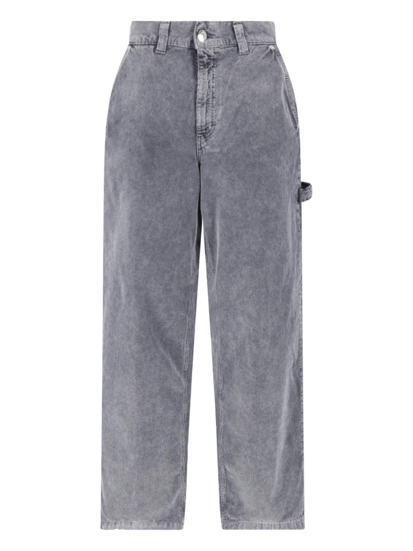 Haikure Grey Sibilla Velvet Pier Wide-Leg Pants