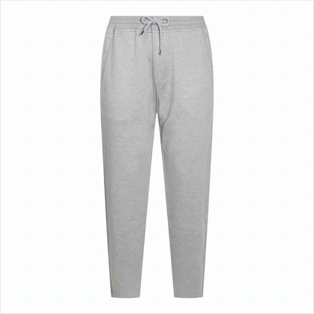 Brunello Cucinelli Tapered Grey Jogger Pants With Drawstring Waist