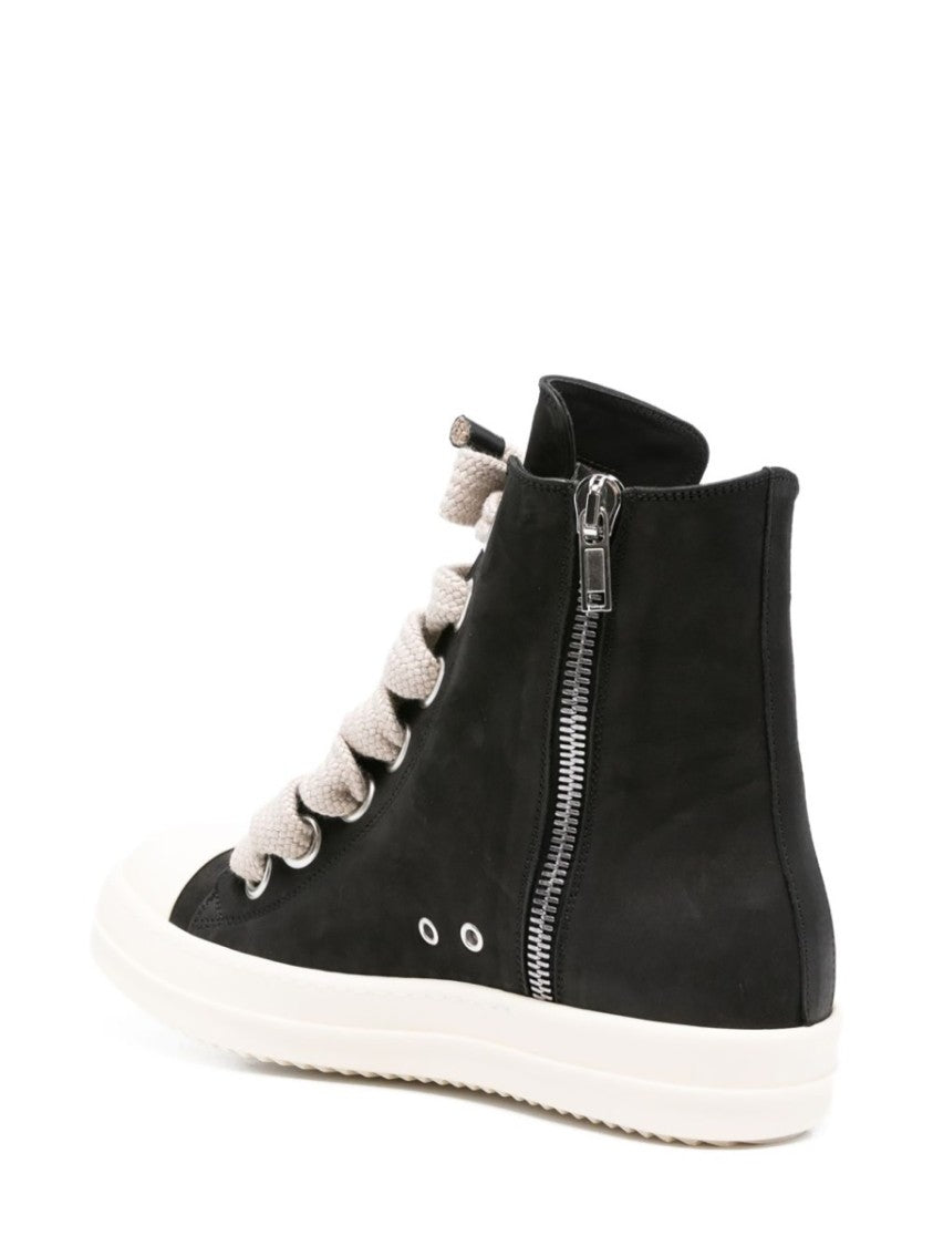 Rick Owens High-Top Calf Leather Jumbolace Sneaker
