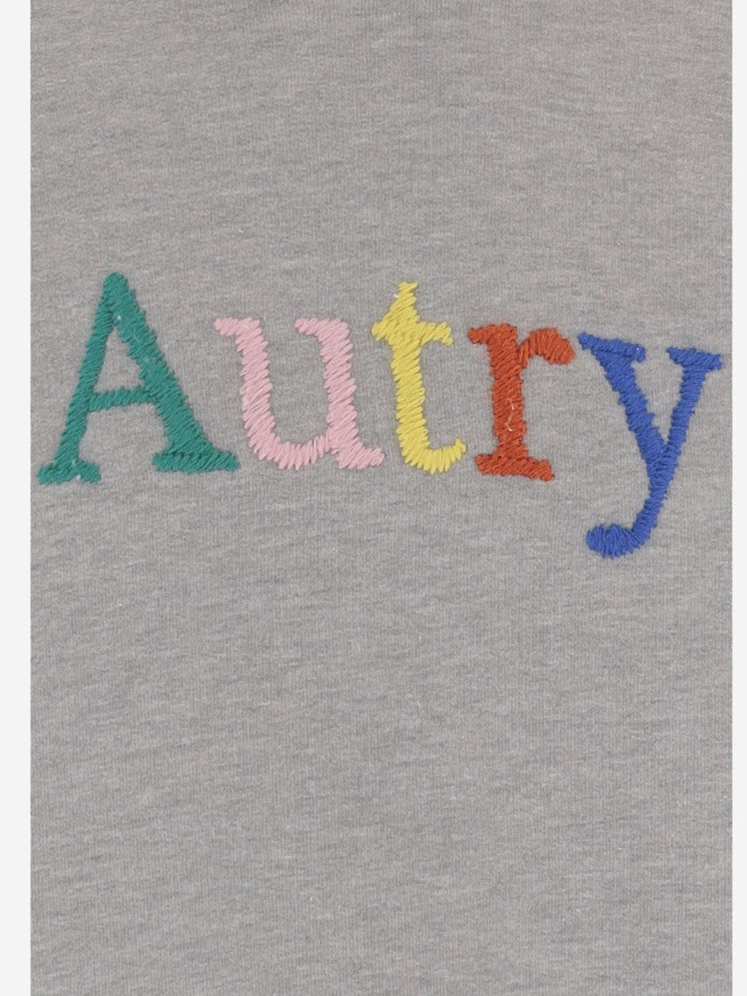 Autry Grey Embroidered Cotton Sweatshirt