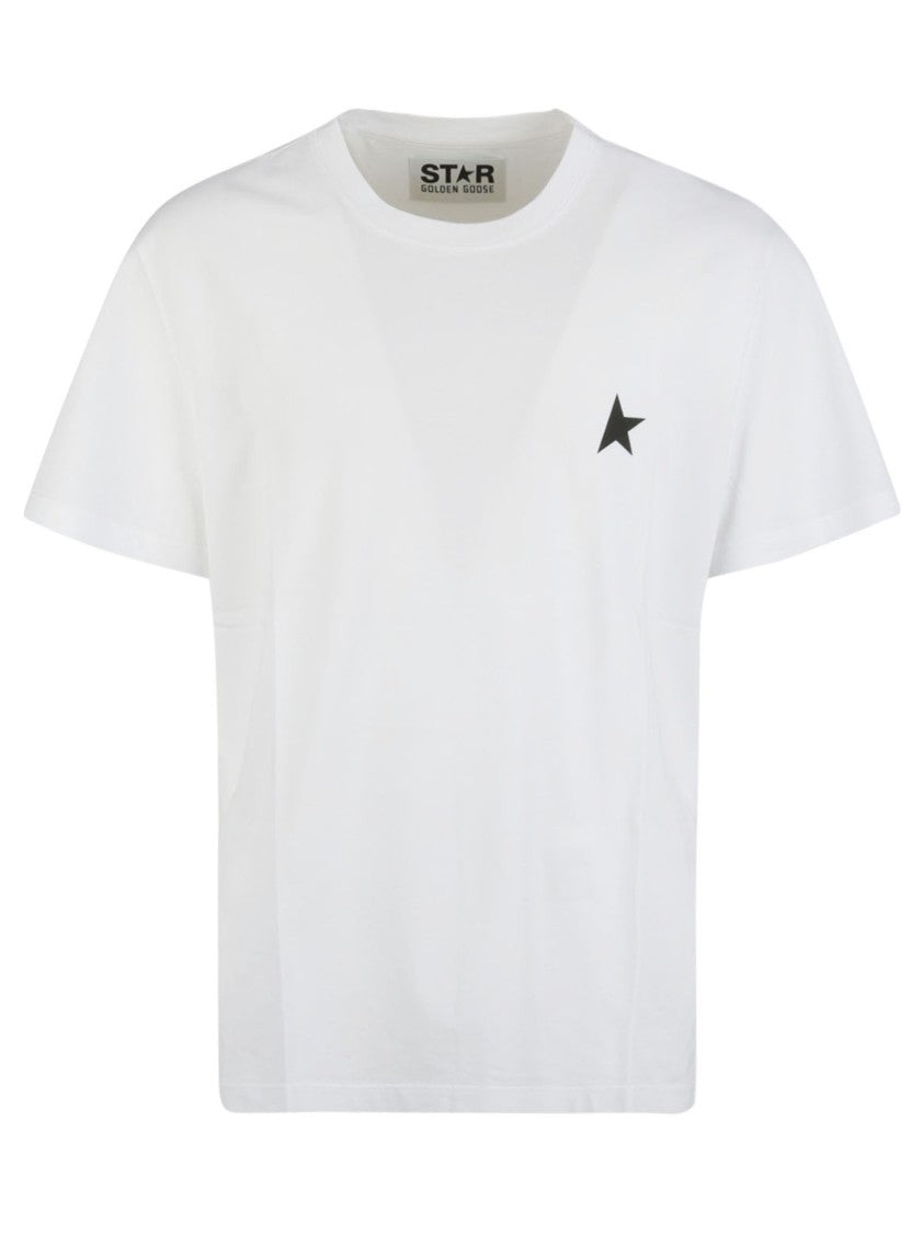 Golden Goose Half-Sleeve T-Shirt With Black Star Accent